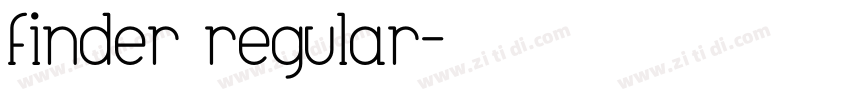 finder regular字体转换